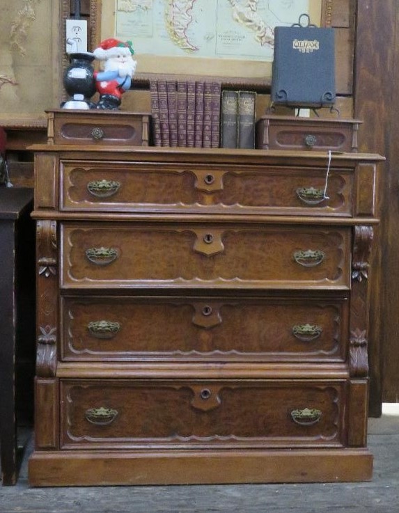 Walnut, birdseye and maple dresser (c. 1890)